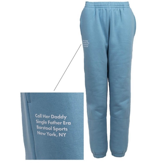 call her daddy Pants - Call Her Daddy Light Blue Sweatpants